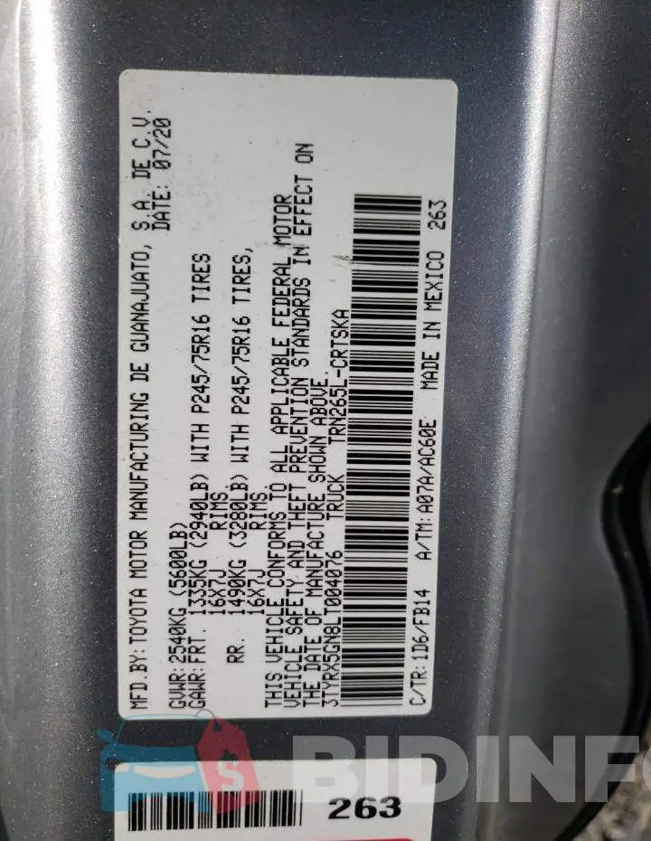 3TYRX5GN8LT004076 Photo# 12