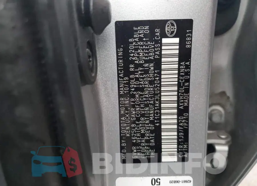 4T1C31AK3LU520471 Photo# 12