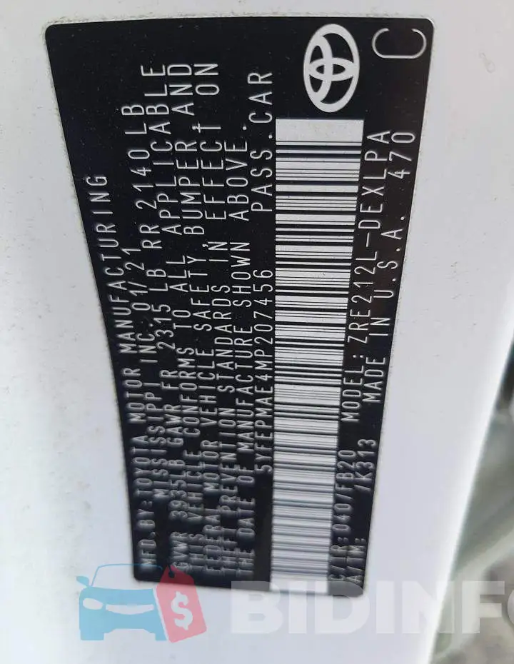 5YFEPMAE4MP207456 Photo# 12