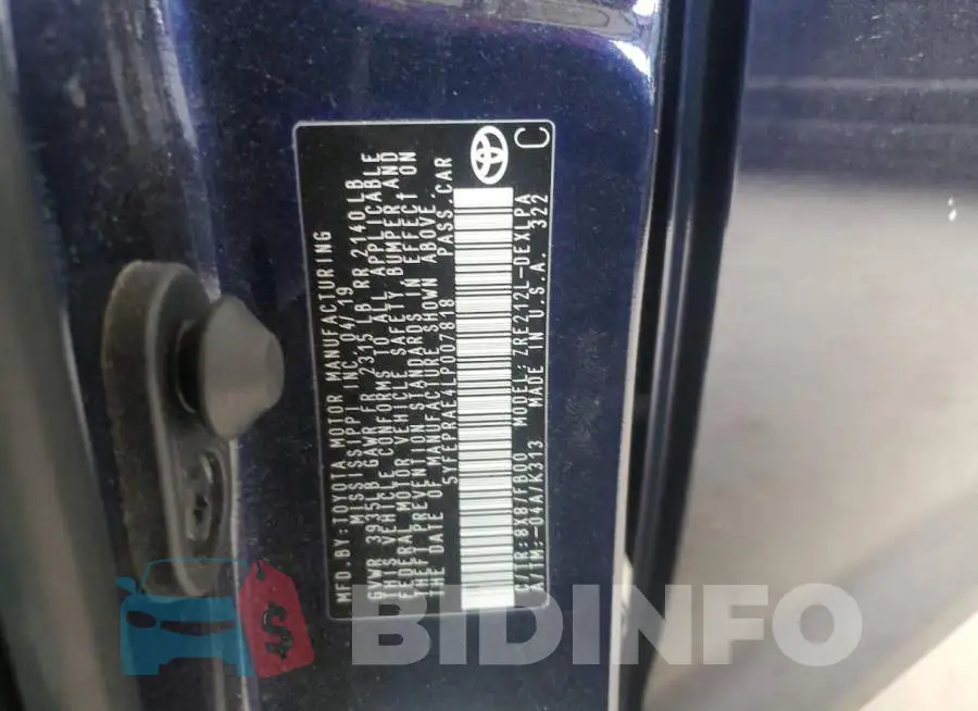 5YFEPRAE4LP007818 Photo# 12