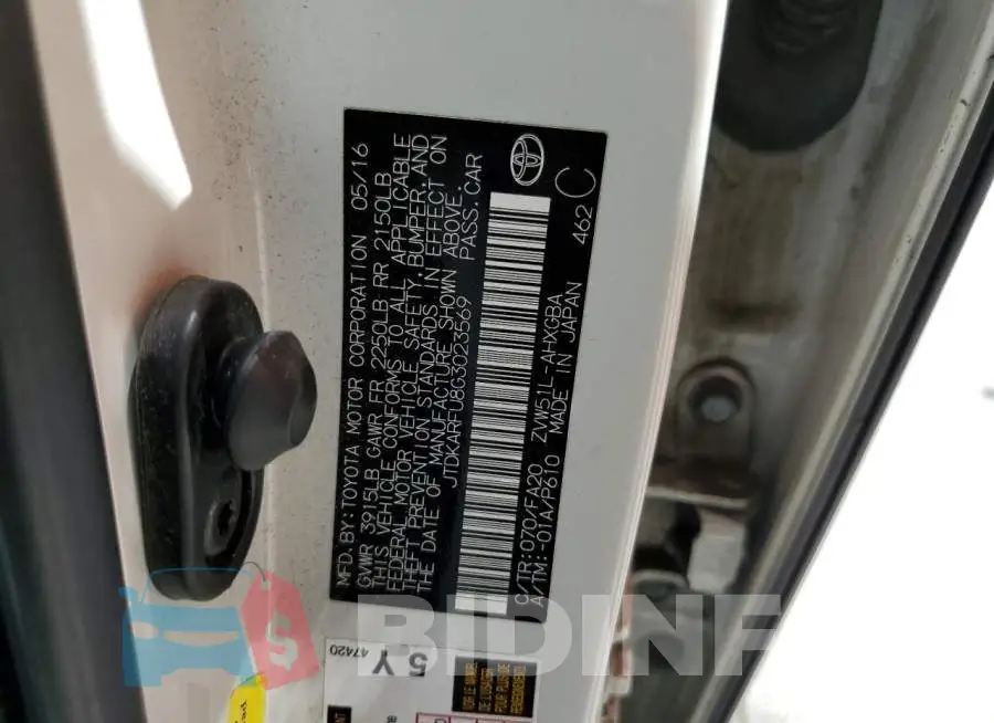 JTDKARFU8G3023569 Photo# 12