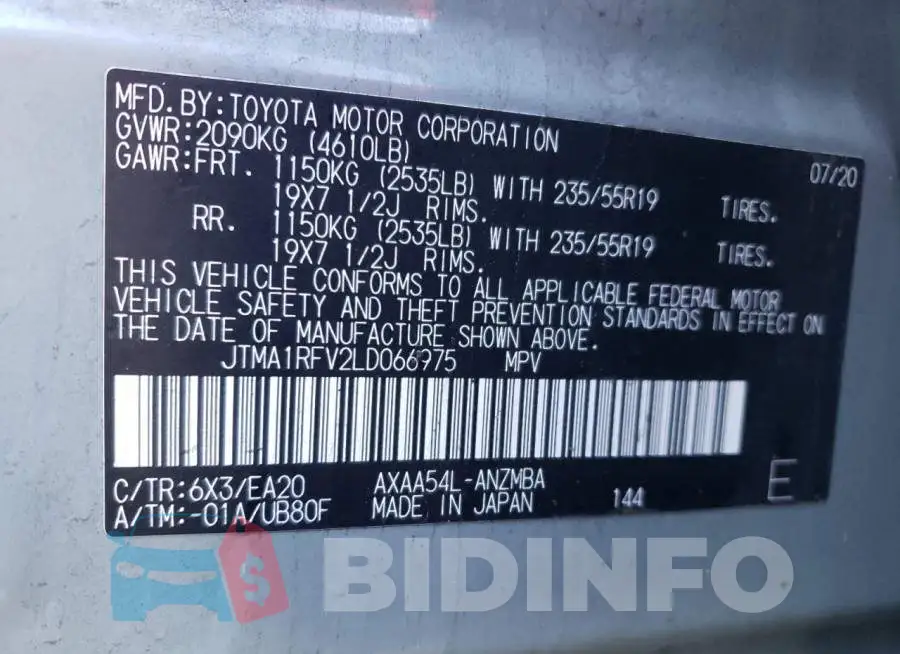JTMA1RFV2LD066975 Photo# 12