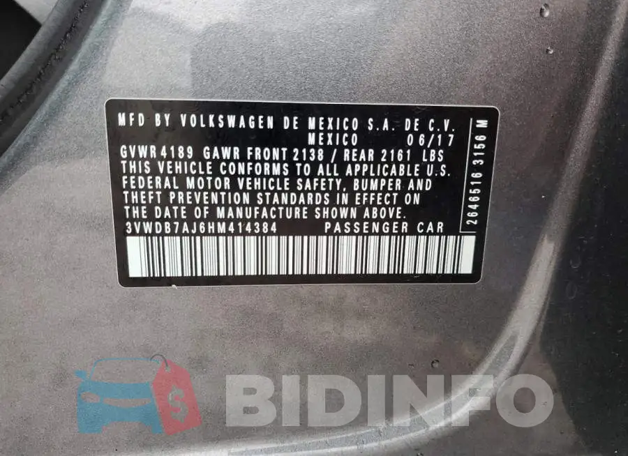 3VWDB7AJ6HM414384 Photo# 12