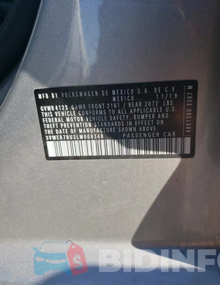 3VWEB7BU2LM008348 Photo# 12
