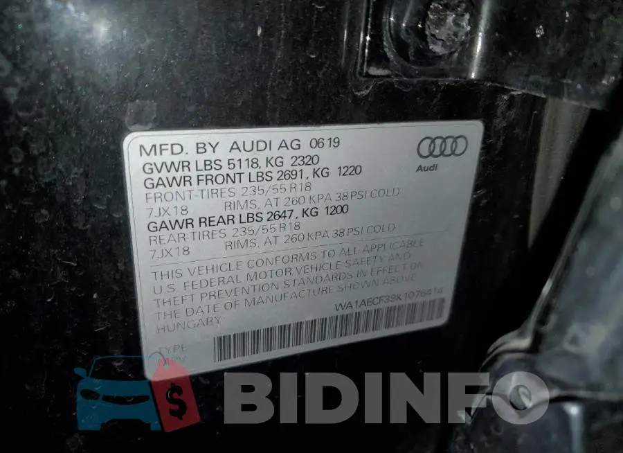 WA1AECF39K1076414 Photo# 14