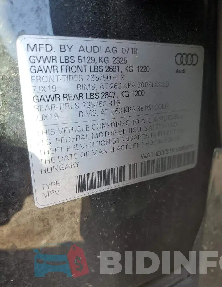WA1DECF31K1085010 Photo# 14