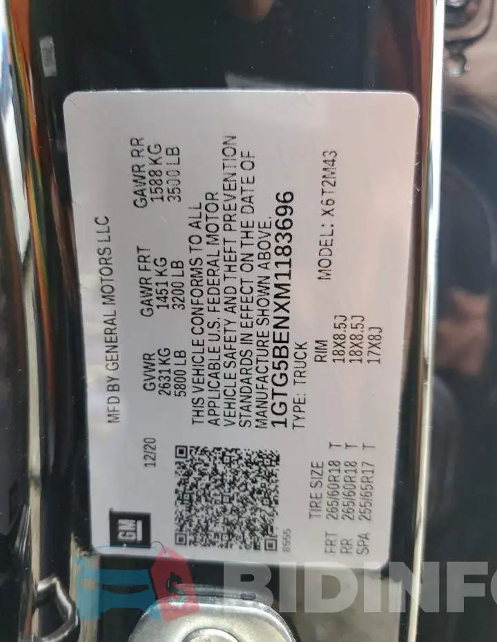 1GTG5BENXM1183696 Photo# 12