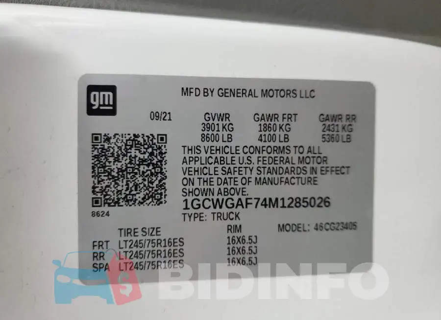 1GTW7AF70M1304820 Photo# 12