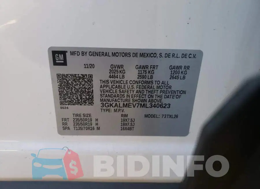 3GKALMEV7ML340623 Photo# 12