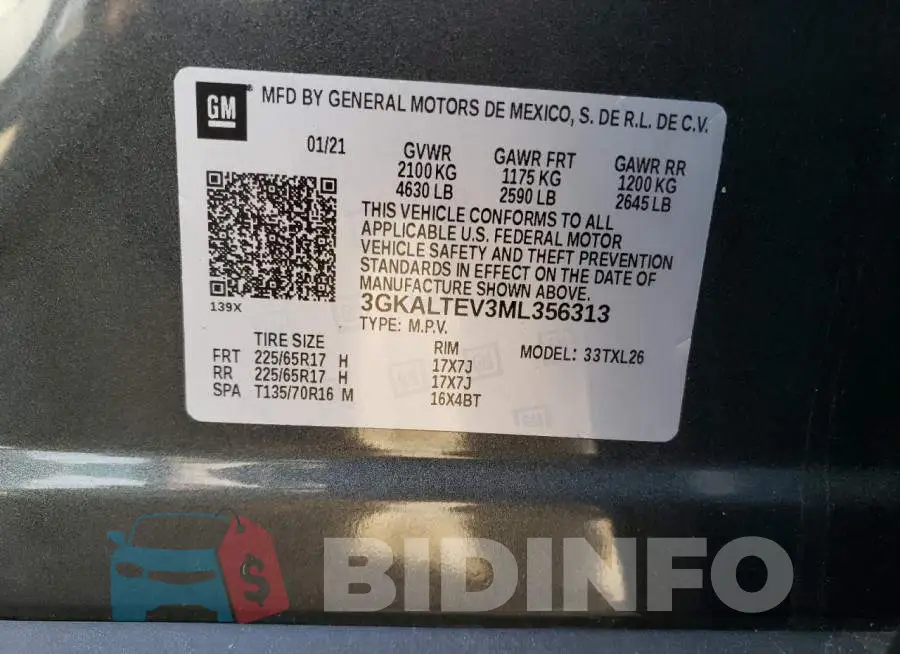 3GKALTEV3ML356313 Photo# 13