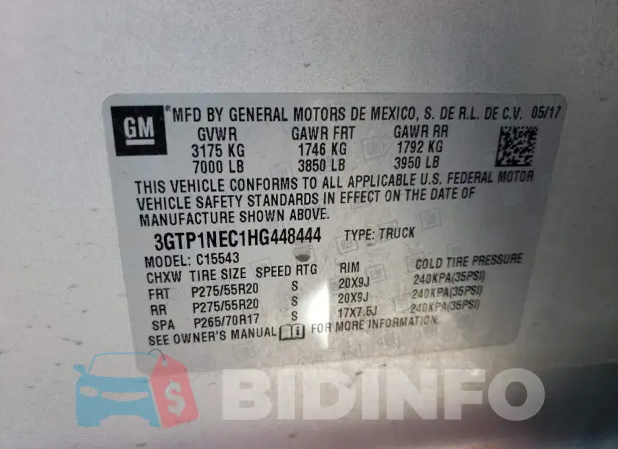 3GTP1NEC1HG448444 Photo# 13