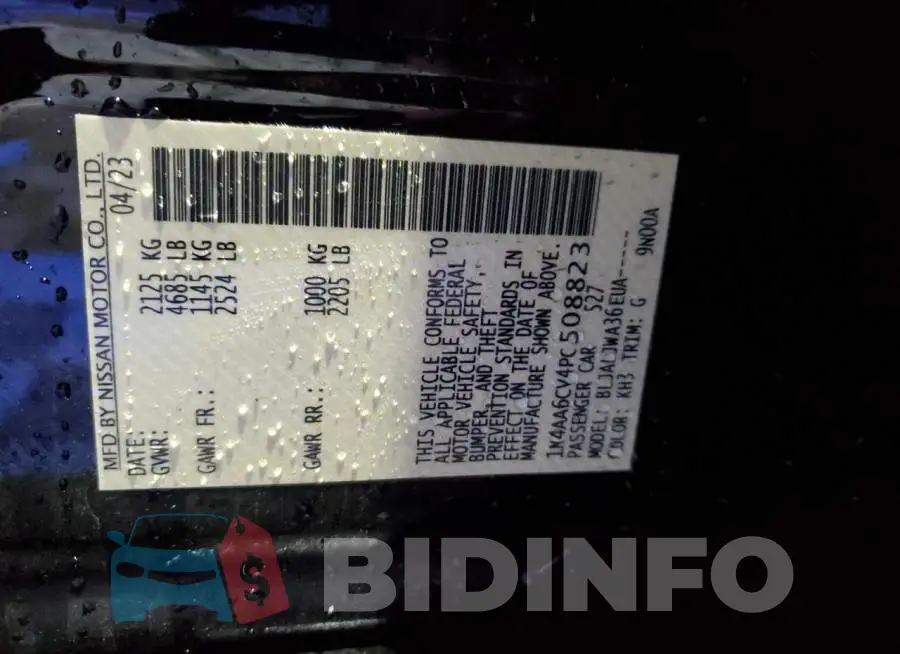 1N4AA6CV4PC508823 Photo# 13