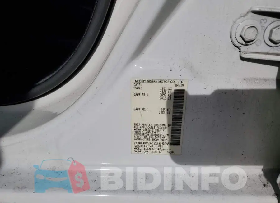 1N4BL4BV9KC226898 Photo# 12