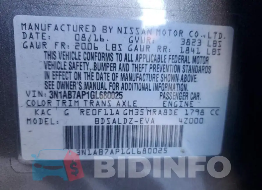 3N1AB7AP1GL680025 Photo# 13