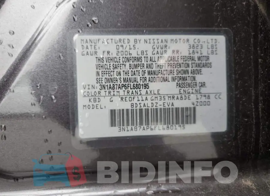 3N1AB7AP6FL680195 Photo# 12