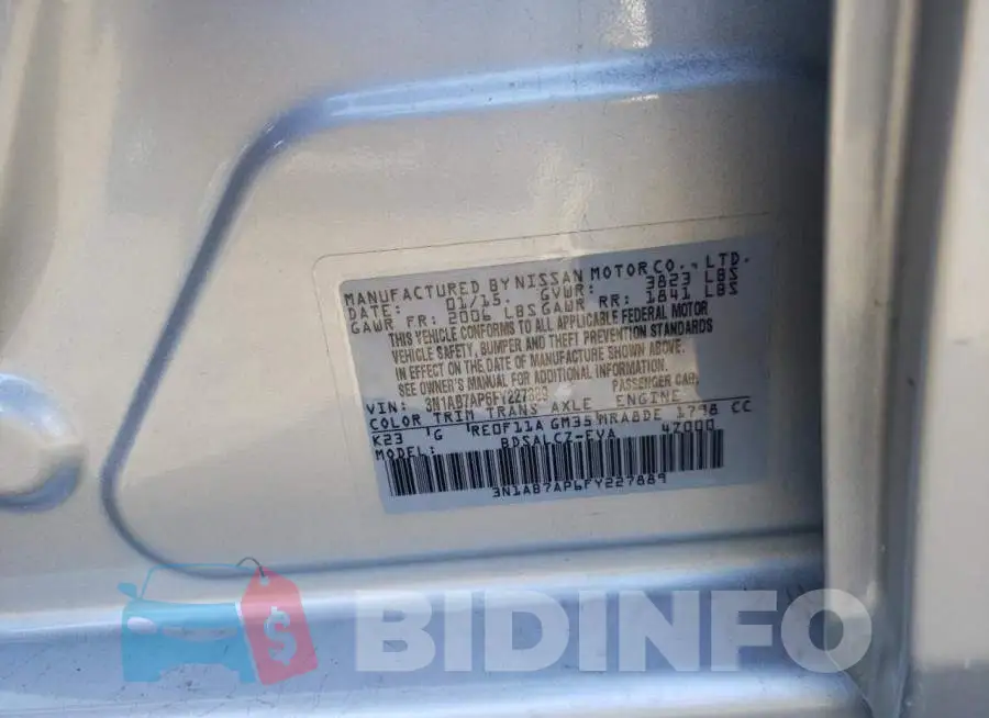 3N1AB7AP6FY227889 Photo# 12