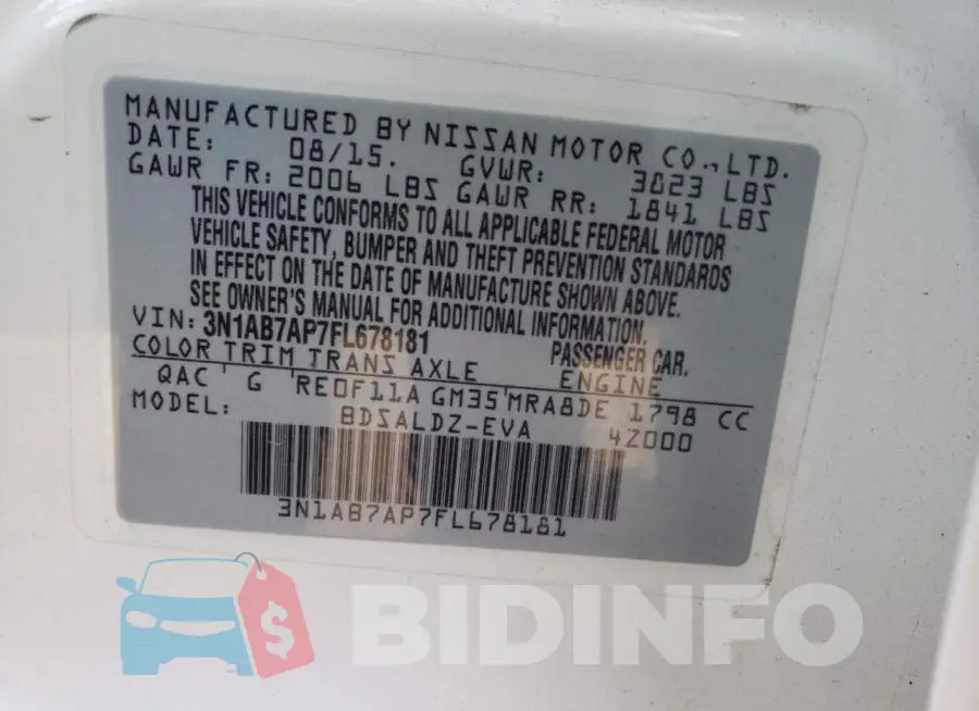 3N1AB7AP7FL678181 Photo# 12