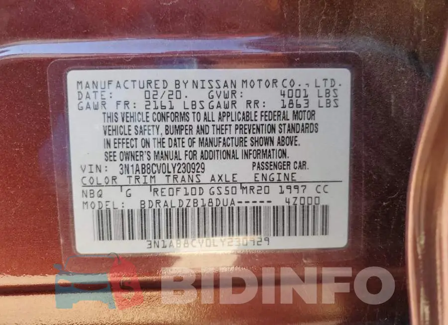 3N1AB8CV0LY230929 Photo# 12