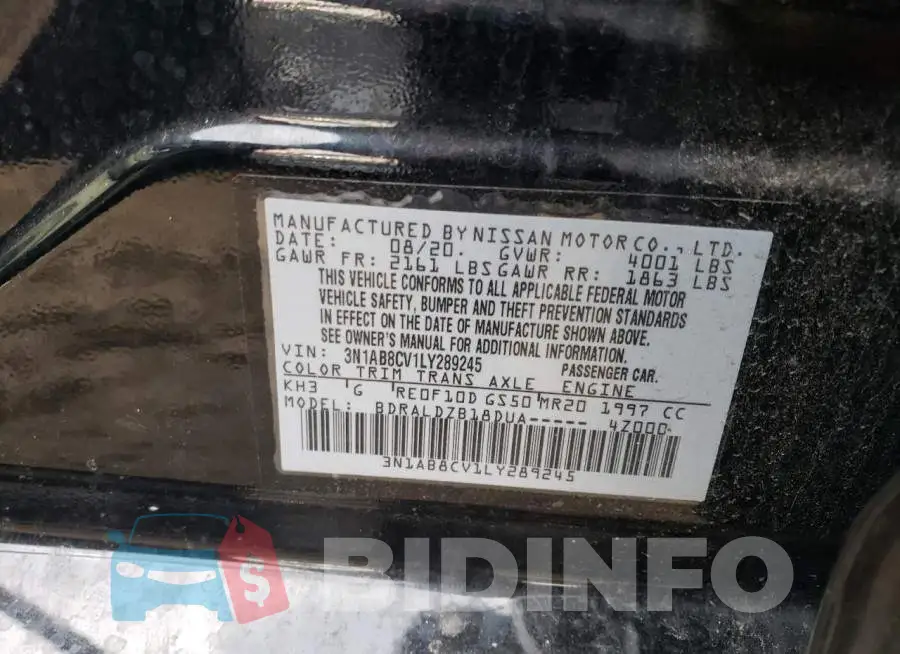 3N1AB8CV1LY289245 Photo# 12