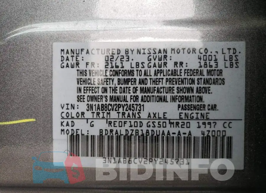 3N1AB8CV2PY245731 Photo# 12