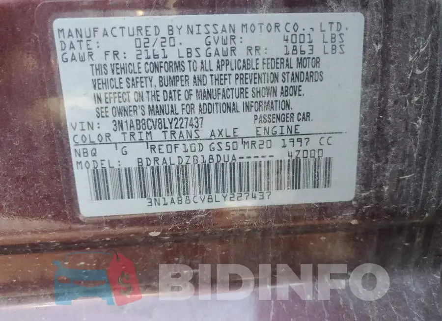 3N1AB8CV8LY227437 Photo# 12