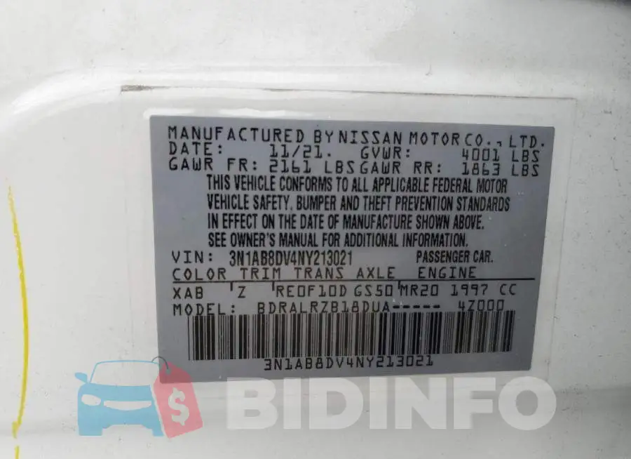 3N1AB8DV4NY213021 Photo# 12
