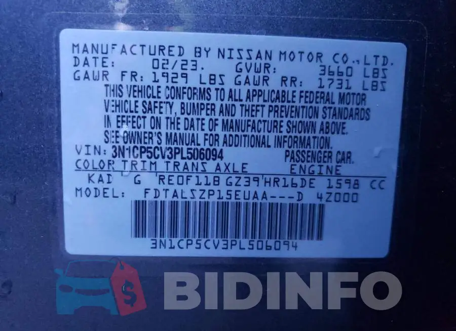3N1CP5CV3PL506094 Photo# 14