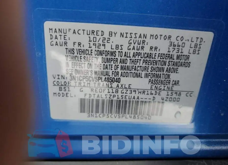3N1CP5CV5PL485040 Photo# 12