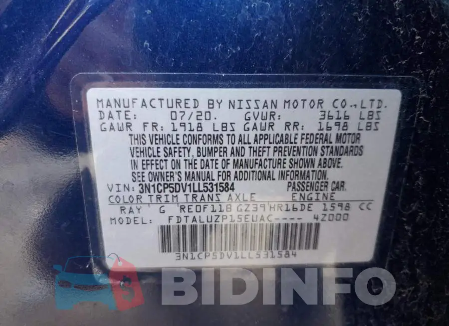 3N1CP5DV1LL531584 Photo# 12