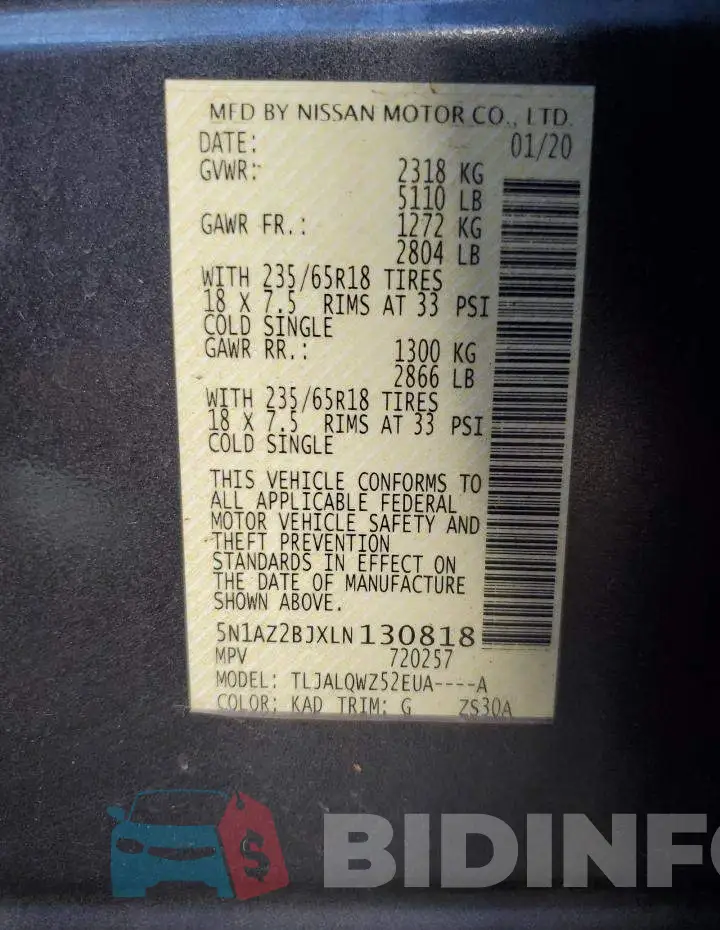 5N1AZ2BJXLN130818 Photo# 13