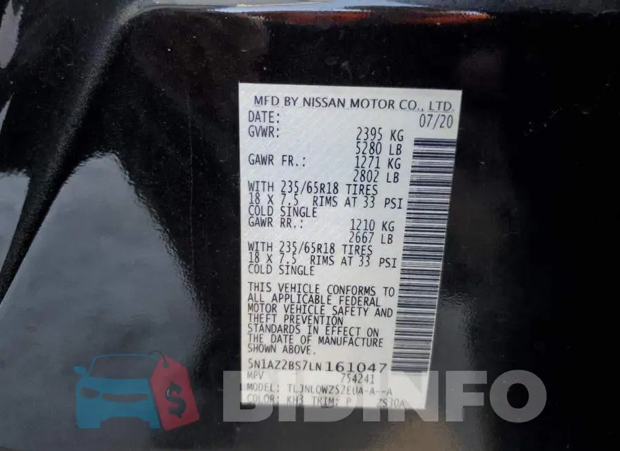 5N1AZ2BS7LN161047 Photo# 13