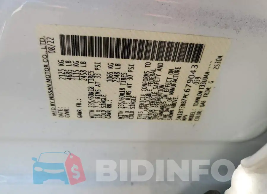 5N1BT3BB7PC679043 Photo# 12