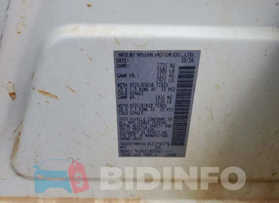 5N1DR2MM3HC627975 Photo# 13
