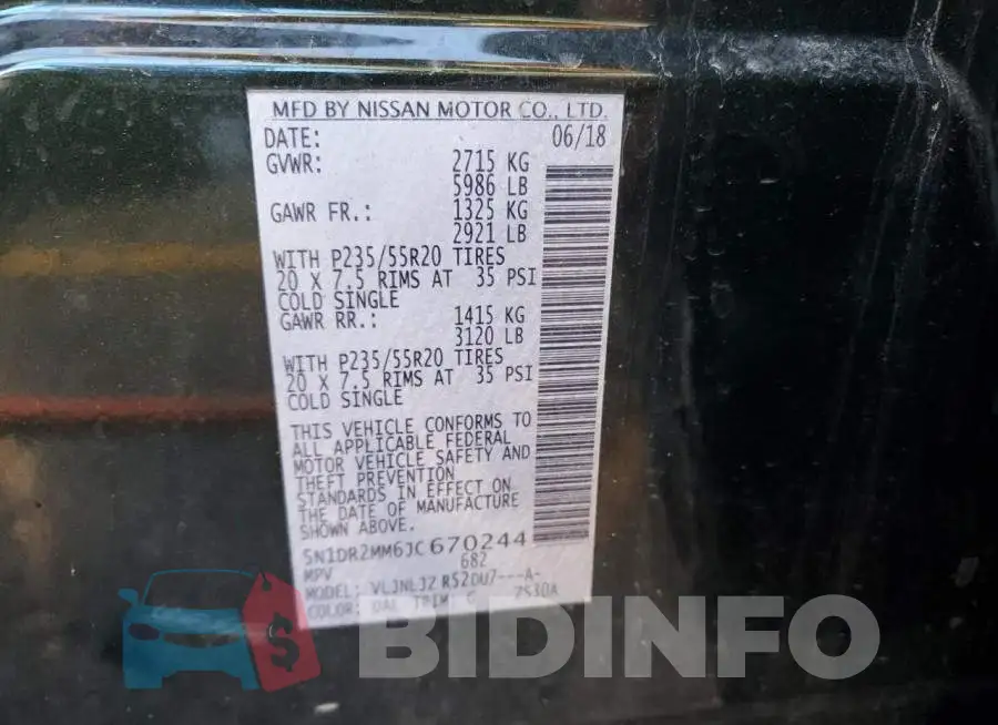 5N1DR2MM6JC670244 Photo# 14