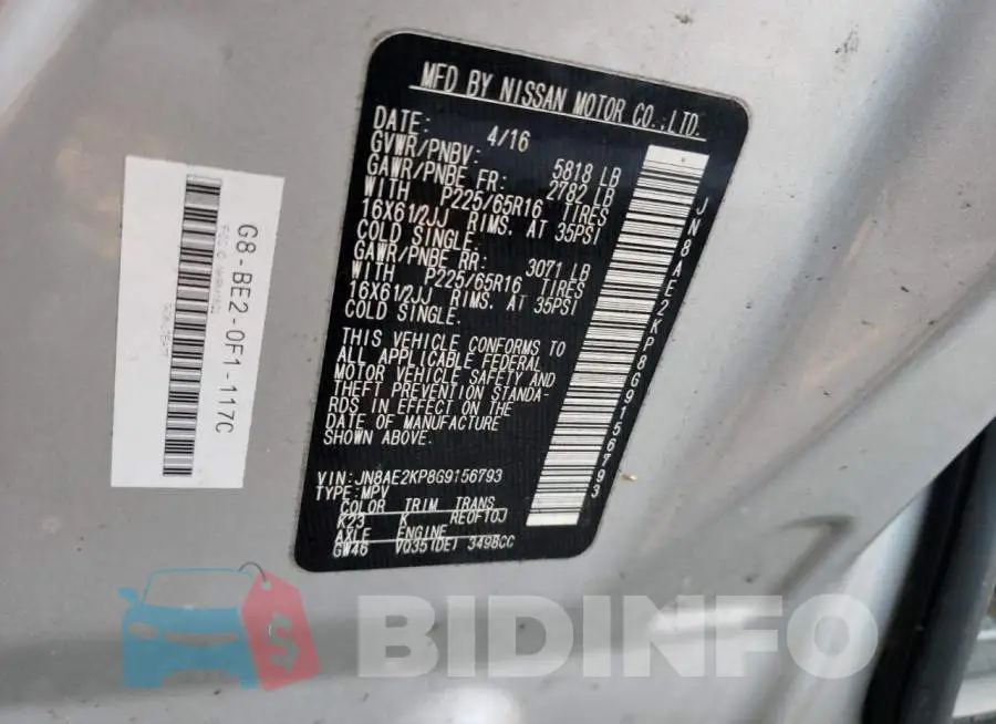JN8AE2KP8G9156793 Photo# 12