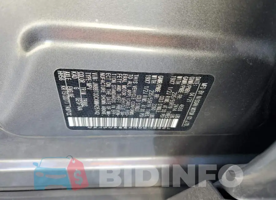 JN8BT3DCXMW425142 Photo# 12