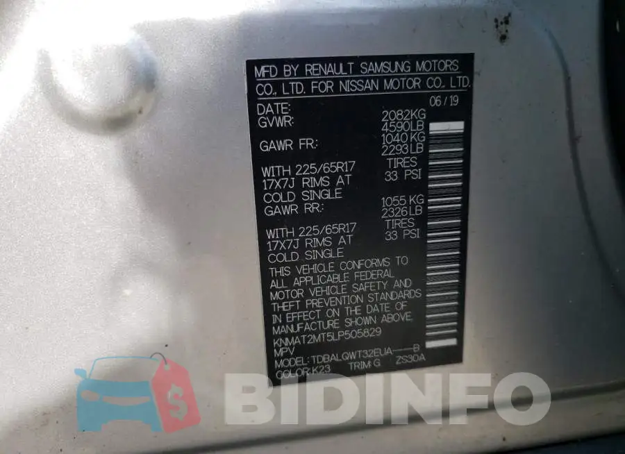 KNMAT2MT5LP505829 Photo# 13