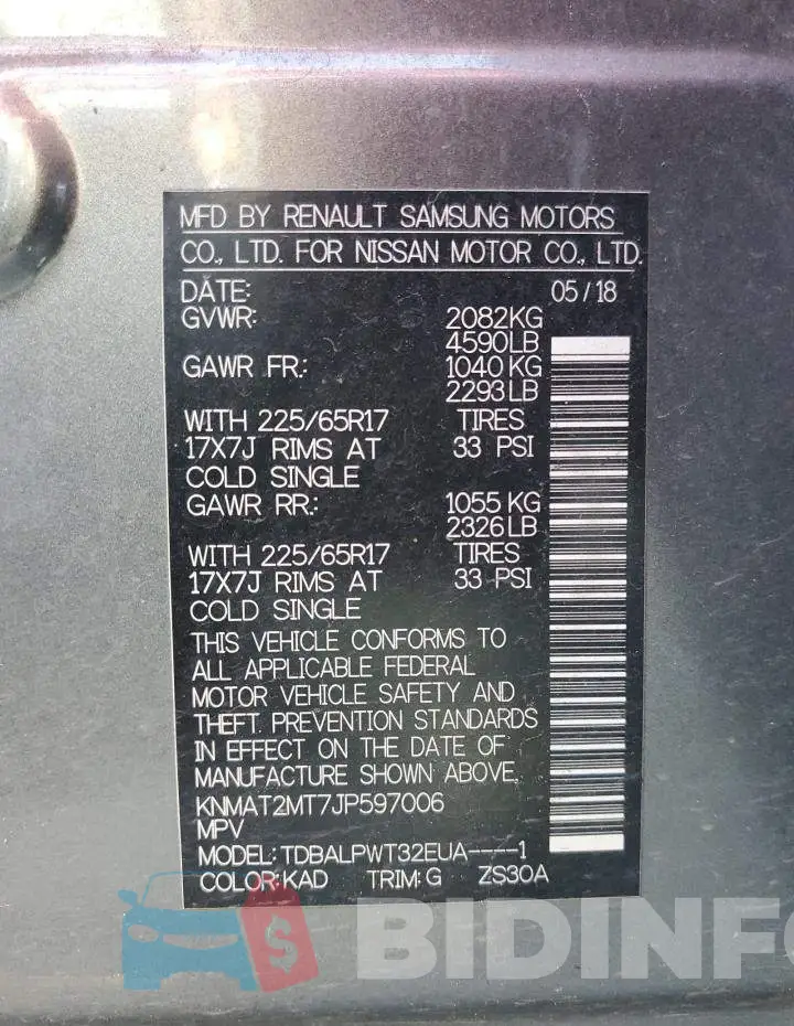 KNMAT2MT7JP597006 Photo# 13