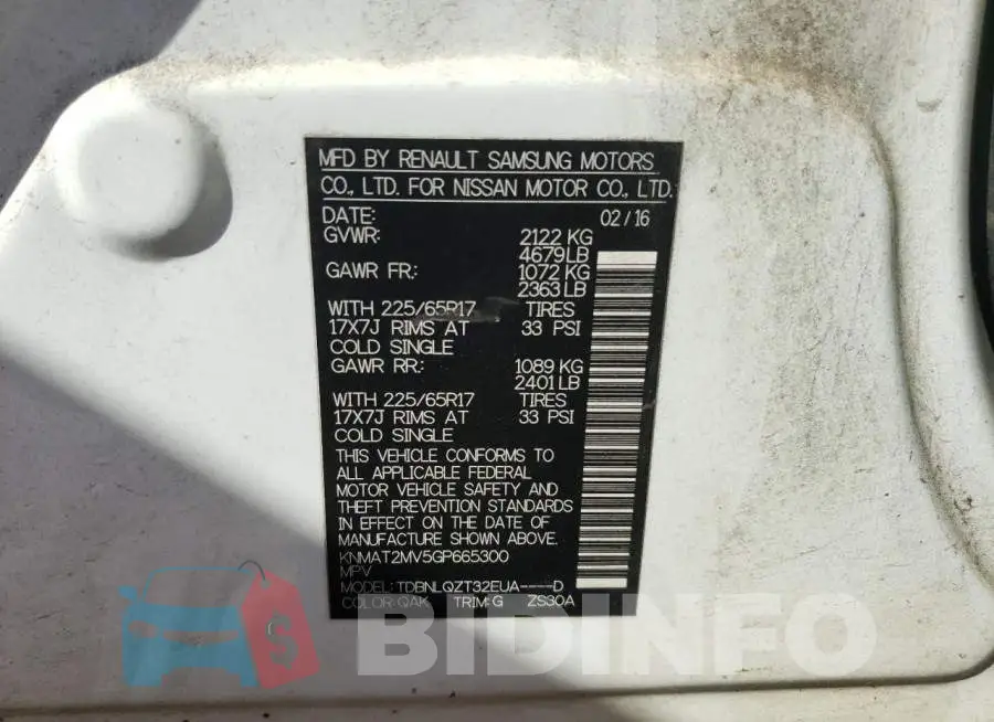 KNMAT2MV5GP665300 Photo# 13