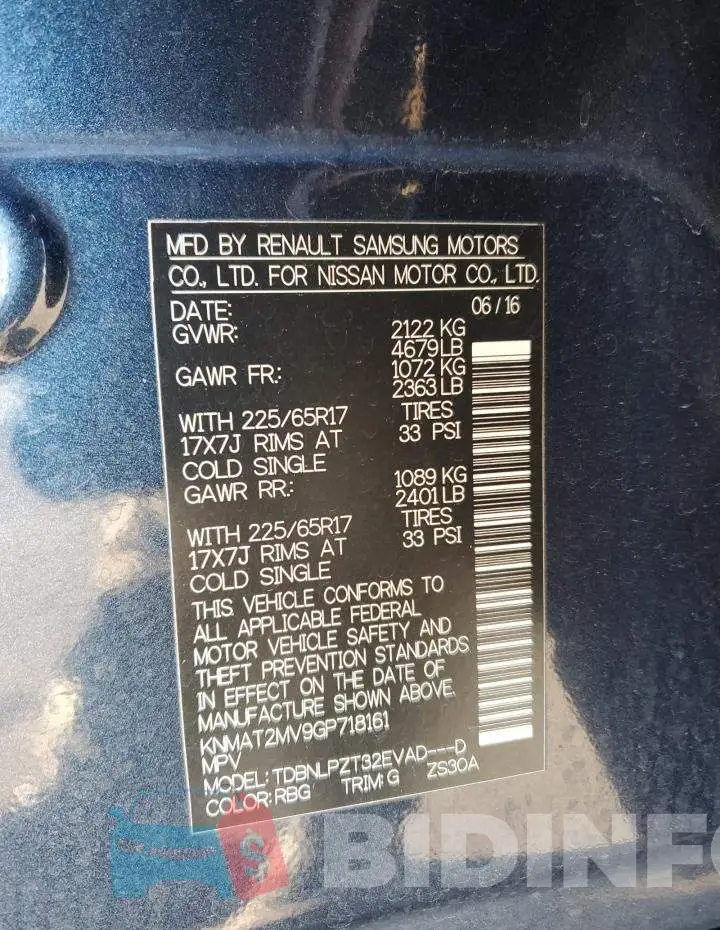 KNMAT2MV9GP718161 Photo# 12