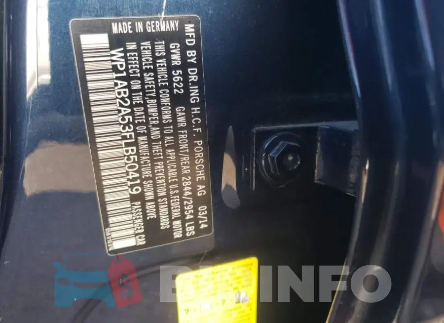 WP1AB2A53FLB50419 Photo# 12