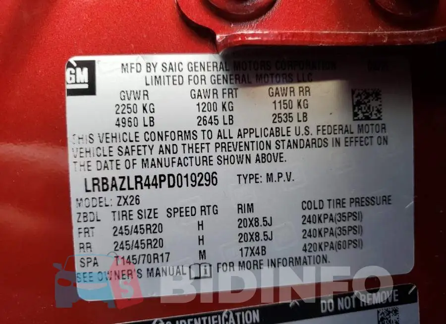 LRBAZLR44PD019296 Photo# 13