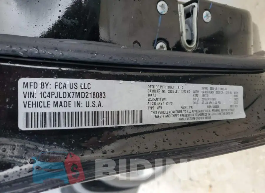 1C4PJLDX7MD218083 Photo# 14