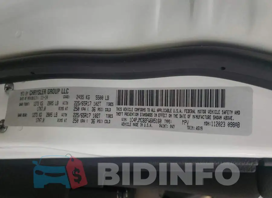 1C4PJMCB2FW605160 Photo# 13