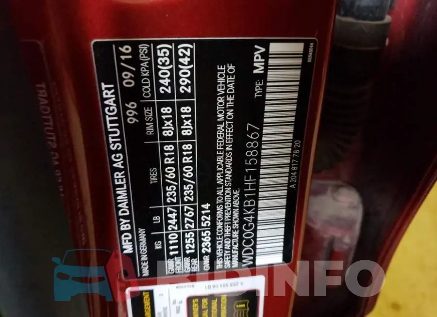 WDC0G4KB1HF158867 Photo# 13