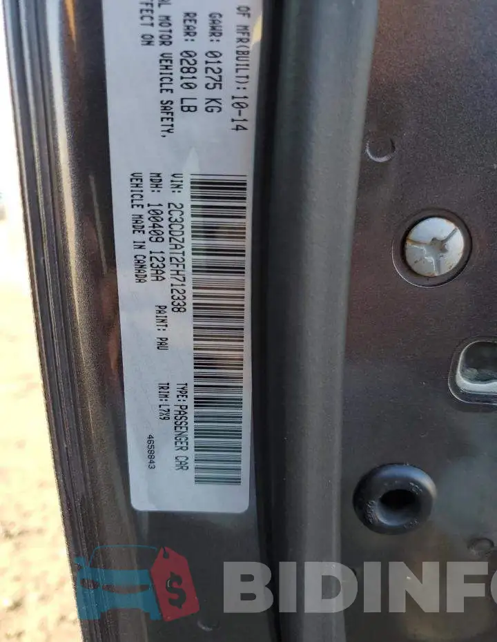 2C3CDZAT2FH712338 Photo# 12