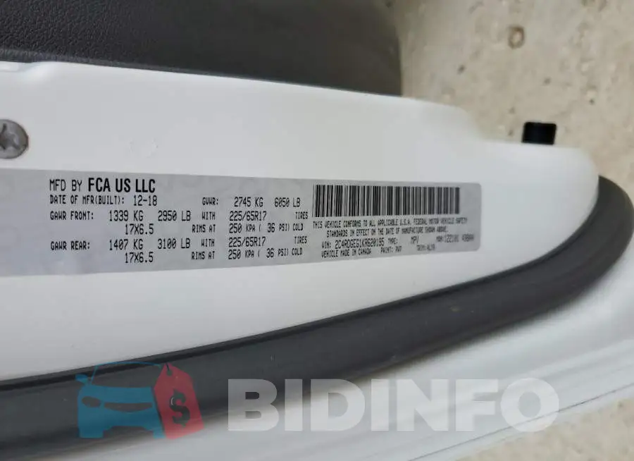 2C4RDGEG1KR620195 Photo# 13