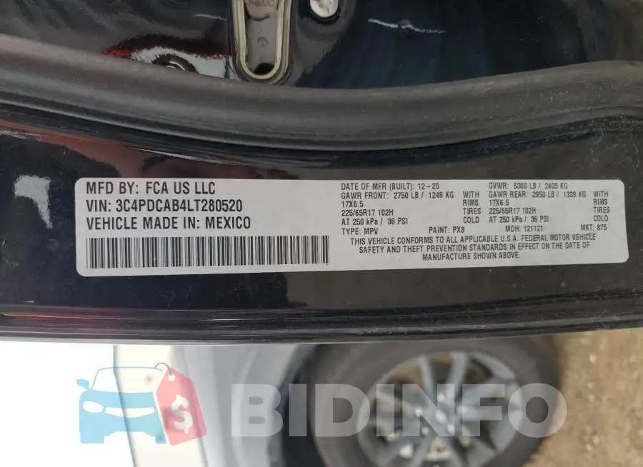 3C4PDCAB4LT280520 Photo# 12