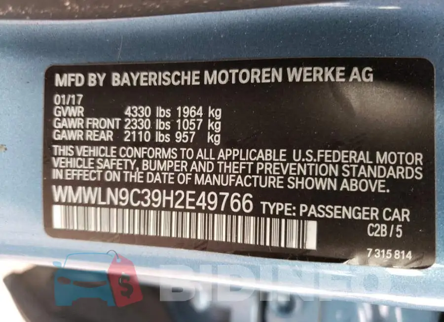 WMWLN9C39H2E49766 Photo# 13