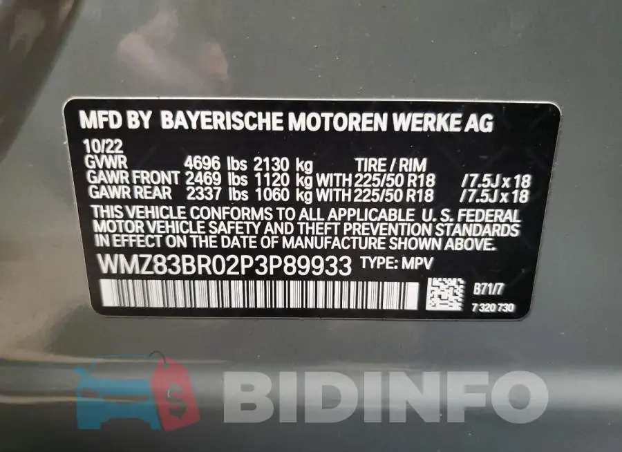WMZ83BR02P3P89933 Photo# 13